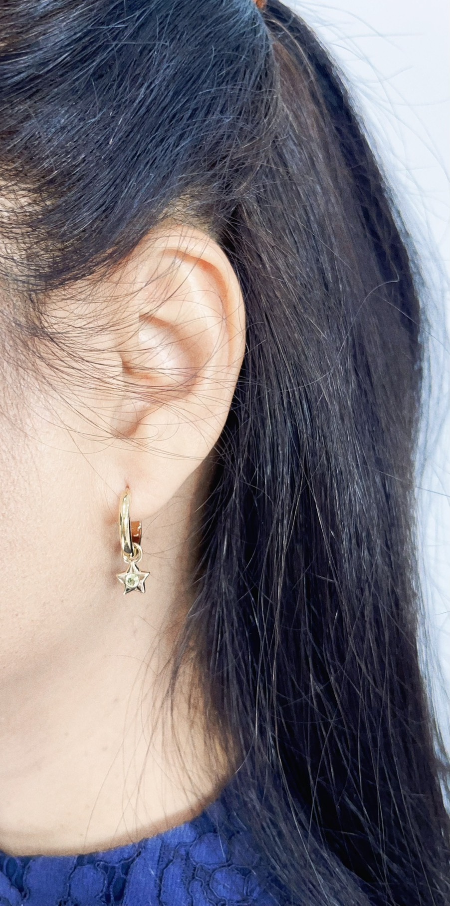 Brass Star Charm Earring 14k Gold Plated. (Huggies earring sold separately)  